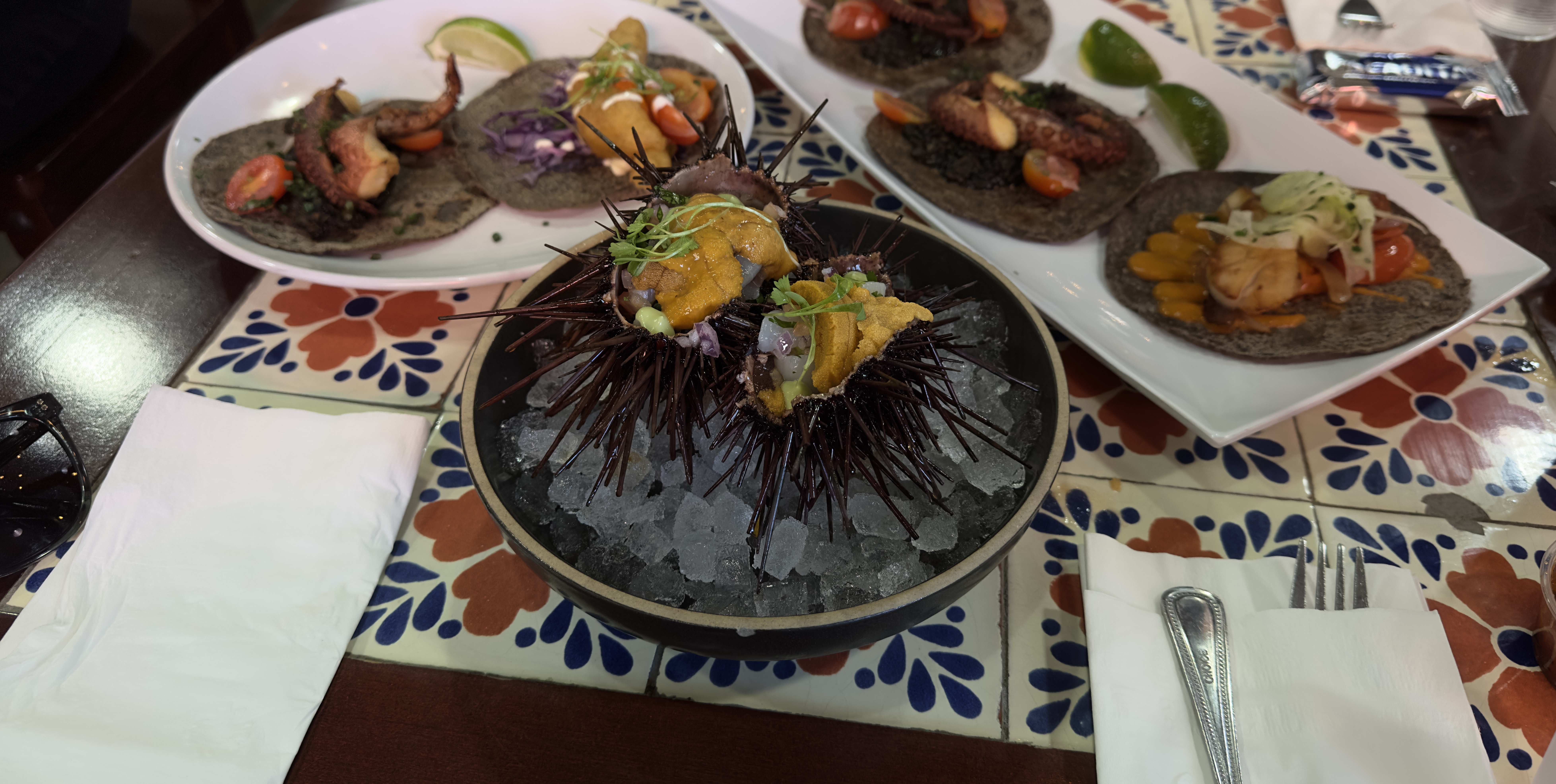 Kanpachi & Uni Tostada