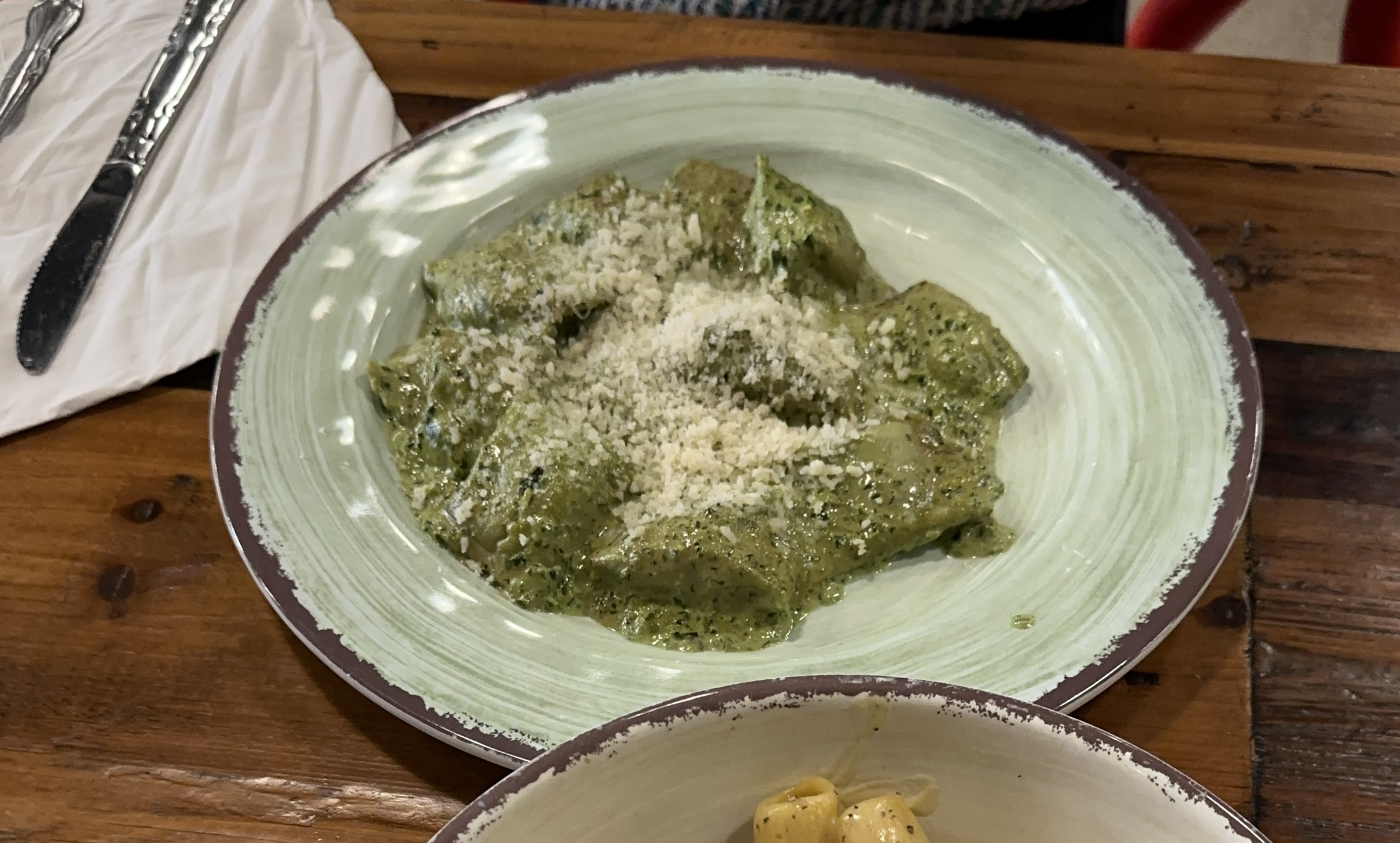 VEGGIE RAVIOLI with PESTO sauce